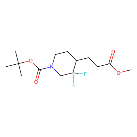 tert-butyl 3,3-difluoro-4-(3-methoxy-3-oxo-propyl)piperidine-1-carboxylate structure