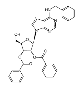 N6-benzyl-2',3'-di-O-benzoyladenosine结构式