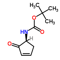 Carbamic acid, (2-oxo-3-cyclopenten-1-yl)-, 1,1-dimethylethyl ester, (S)- (9CI) structure