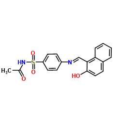 N-[(4-{(E)-[(2-Hydroxy-1-naphthyl)methylene]amino}phenyl)sulfonyl]acetamide Structure