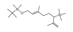 8-(tert-butyldimethylsilanyloxy)-2,6-dimethyl-3-(trimethylsilanyl)octa-1,6-diene Structure