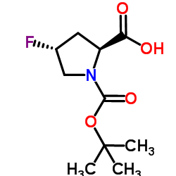 N-t-BOC-trans-4-Fluoro-L-Proline Structure