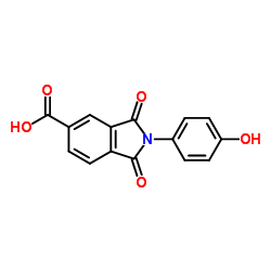 2-(4-HYDROXYPHENYL)-1,3-DIOXO-2,3-DIHYDRO-1H-ISOINDOLE-5-CARBOXYLIC ACID Structure