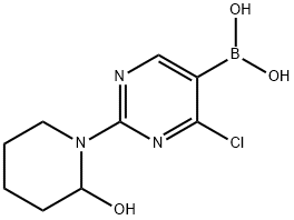 4-Chloro-2-(2-hydroxypiperidino)pyrimidine-5-boronic acid picture