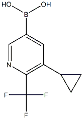 5-Cyclopropyl-6-trifluoromethylpyridine-3-boronic acid结构式