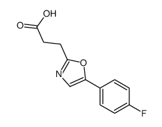 3-[5-(4-氟苯基)-1,3-噁唑]丙酸结构式