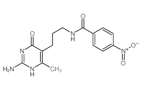 Benzamide,N-[3-(2-amino-1,6-dihydro-4-methyl-6-oxo-5-pyrimidinyl)propyl]-4-nitro-结构式