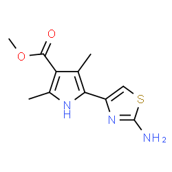 1H-Pyrrole-3-carboxylicacid,5-(2-amino-4-thiazolyl)-2,4-dimethyl-,methylester(9CI) structure