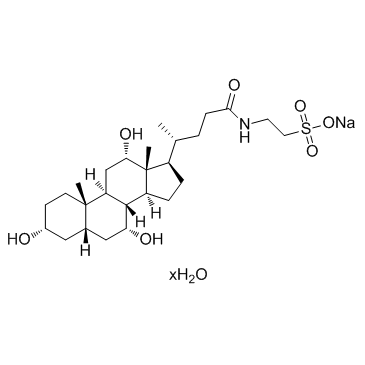 Taurocholic acid sodium salt hydrate structure