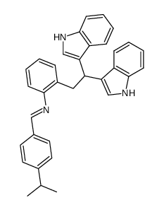 2-(2,2-di-indol-3-yl-ethyl)-N-(4-isopropyl-benzylidene)-aniline结构式