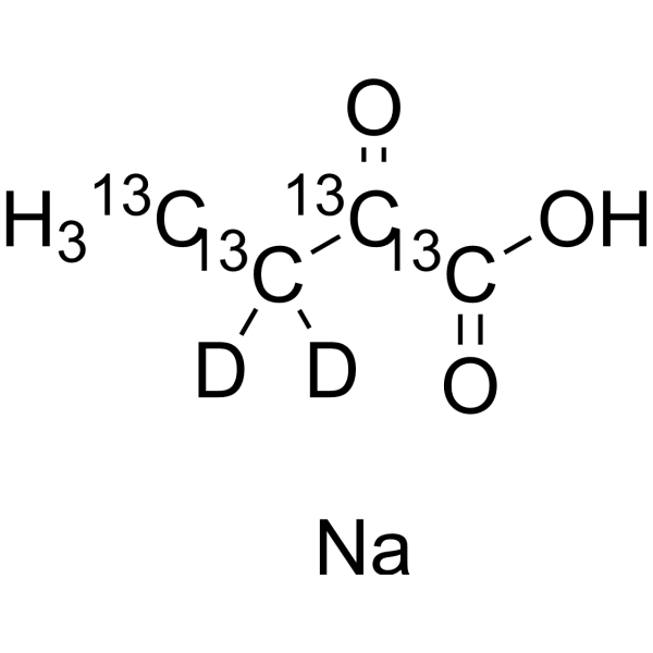 Sodium 2-oxobutanoate-13C4,d2结构式