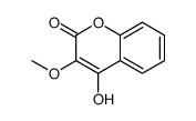 3-Methoxy-4-hydroxy-2H-1-benzopyran-2-one结构式