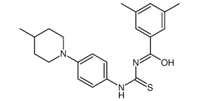 3,5-dimethyl-N-[[4-(4-methylpiperidin-1-yl)phenyl]carbamothioyl]benzamide Structure