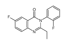 2-ethyl-6-fluoro-3-(2-fluorophenyl)quinazolin-4-one结构式