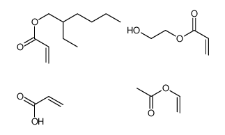 ethenyl acetate,2-ethylhexyl prop-2-enoate,2-hydroxyethyl prop-2-enoate,prop-2-enoic acid Structure