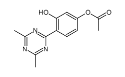 5-acetoxy-2-(4,6-dimethyl-[1,3,5]triazin-2-yl)-phenol结构式