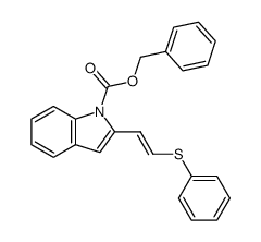 N-(carbobenzyloxy)-2-[(E)-2-(phenylthio)ethenyl]indole结构式