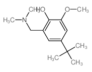 2-(dimethylaminomethyl)-6-methoxy-4-tert-butyl-phenol结构式