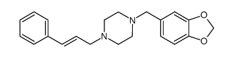 1-(3,4-Methylenedioxybenzyl)-4-[(E)-3-phenylallyl]piperazine结构式