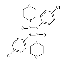 1,3-Di(p-chlorophenyl)-2,4-dimorpholino-2,4-dioxocyclophosphazane结构式