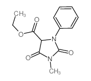 ethyl 1-methyl-2,5-dioxo-3-phenyl-imidazolidine-4-carboxylate Structure