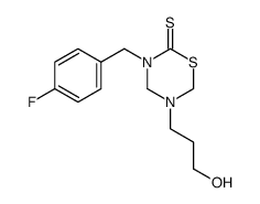 3-(4-fluoro-benzyl)-5-(3-hydroxy-propyl)-[1,3,5]thiadiazinane-2-thione Structure