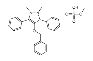 1,2-dimethyl-3,5-diphenyl-4-phenylmethoxy-1,3-dihydropyrazol-1-ium,methyl sulfate结构式