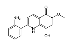 2-(2-aminophenyl)-8-hydroxy-6-methoxy-1H-quinolin-5-one结构式