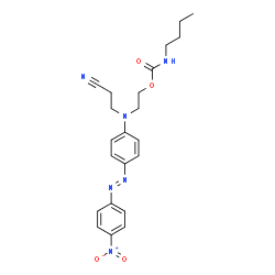 2-[(2-cyanoethyl)[4-[(4-nitrophenyl)azo]phenyl]amino]ethyl butylcarbamate结构式