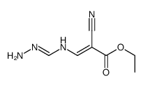 ethyl 2-cyano-3-(hydrazinylmethylideneamino)prop-2-enoate结构式