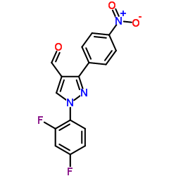 1-(2,4-Difluorophenyl)-3-(4-nitrophenyl)-1H-pyrazole-4-carbaldehyde Structure