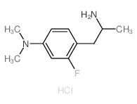 Benzeneethanamine,4-(dimethylamino)-2-fluoro-a-methyl-, hydrochloride (1:2) Structure