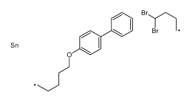 4,4-dibromobutyl-[5-(4-phenylphenoxy)pentyl]stannane Structure