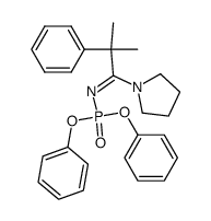 diphenyl N-[2-methyl-2-phenyl-1-(1-pyrrolidinyl)propylidene]phosphoramidate Structure