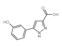 3-(3-hydroxyphenyl)-1H-pyrazole-5-carboxylic acid Structure