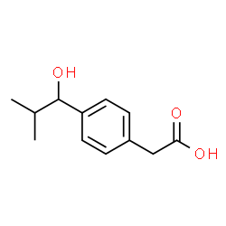 Benzeneacetic acid, 4-(1-hydroxy-2-methylpropyl)- (9CI)结构式