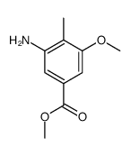 5-氨基-3-甲氧基-4-甲基苯甲酸甲酯结构式