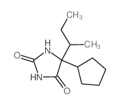 2,4-Imidazolidinedione,5-cyclopentyl-5-(1-methylpropyl)-结构式