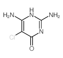 2,6-diamino-5-chloro-1H-pyrimidin-4-one structure