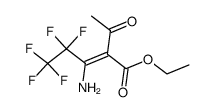 (E/Z)-ethyl 2-acetyl-3-amino-4,4,5,5,5-pentafluoro-2-pentenoate Structure