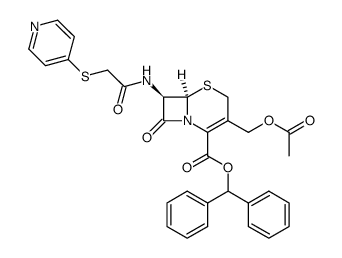 Cephapirin benzhydryl ester结构式