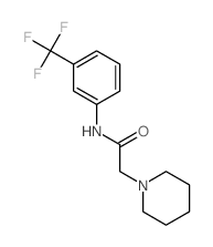 2-(1-piperidyl)-N-[3-(trifluoromethyl)phenyl]acetamide结构式