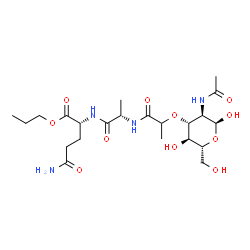 N-acetylmuramyl-alanyl-isoglutamine 3'-n-propyl ester structure