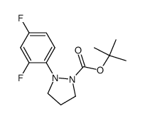 2-(2,4-difluoro-phenyl)-pyrazolidine-1-carboxylic acid tert-butyl ester Structure