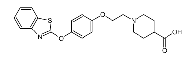 1-(2-[4-(benzothiazol-2-yloxy)-phenoxy]-ethyl)-piperidine-4-carboxylic acid结构式