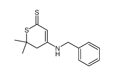 4-(benzylamino)-6,6-dimethyl-5,6-dihydro-2H-thiopyran-2-thione结构式