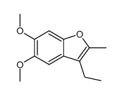 3-ethyl-5,6-dimethoxy-2-methyl-benzofuran结构式