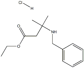 Ethyl 3-(benzylamino)-3-methylbutanoate hydrochloride structure