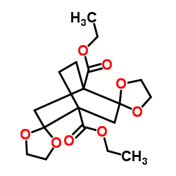 Diethyl 1'H,4'H-dispiro[1,3-dioxolane-2,2'-bicyclo[2.2.2]octane-5',2''-[1,3]dioxolane]-1',4'-dicarboxylate结构式