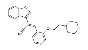 (Z)-2-Benzo[d]isothiazol-3-yl-3-[2-(2-morpholin-4-yl-ethoxy)-phenyl]-acrylonitrile结构式